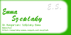 emma szeplaky business card