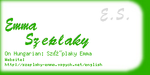 emma szeplaky business card